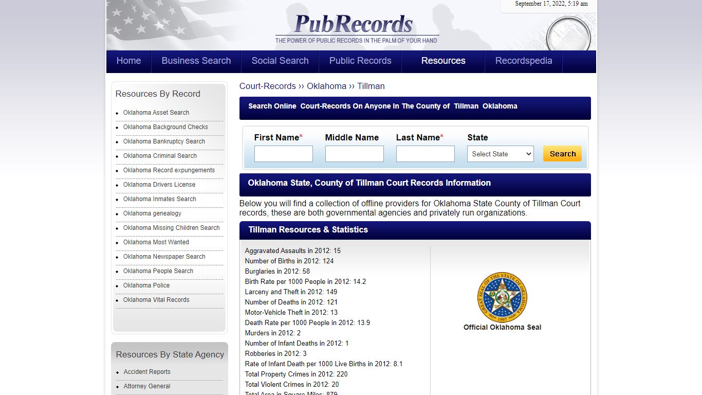 Tillman County, Oklahoma Court Records